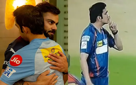 Virat Kohli and Gautam Gambhir (Source - Twitter)