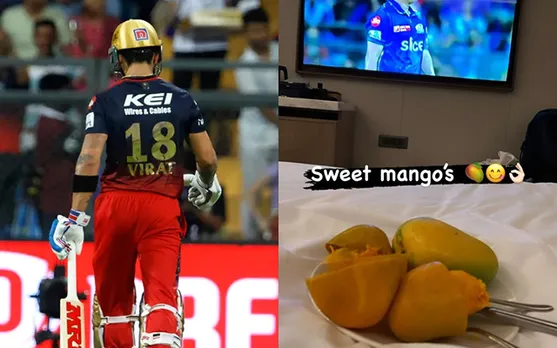 Naveen-ul-Haq watching MI vs RCB clash