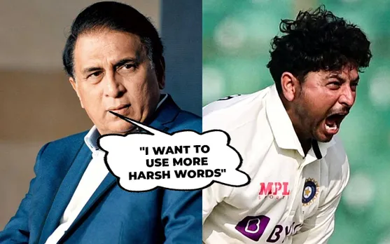 Sunil Gavaskar and Kuldeep Yadav (Source - Twitter)