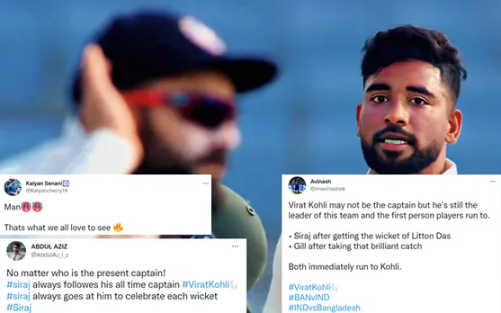 Virat Kohli and Mohammed Siraj (Source - Twitter)