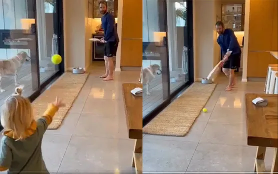 Kane Williamson and his daughter (Source - Twitter)