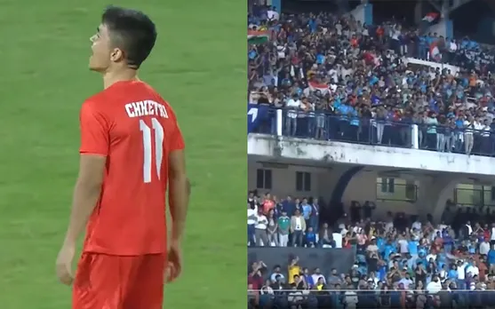 Sunil Chhetri and Bengaluru crowd (Source - Twitter)