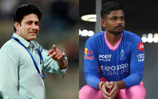 Anil Kumble and Sanju Samson (Source - Twitter)