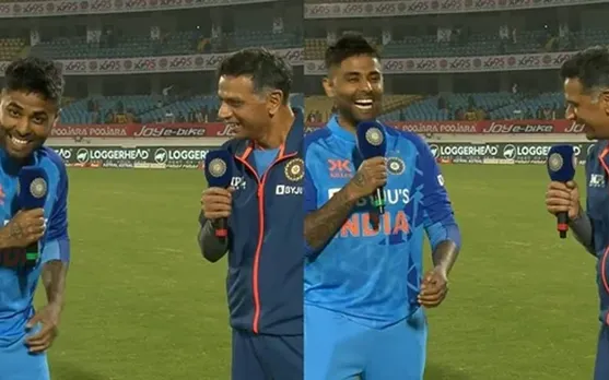 Suryakumar Yadav and Rahul Dravid (Source - Twitter)
