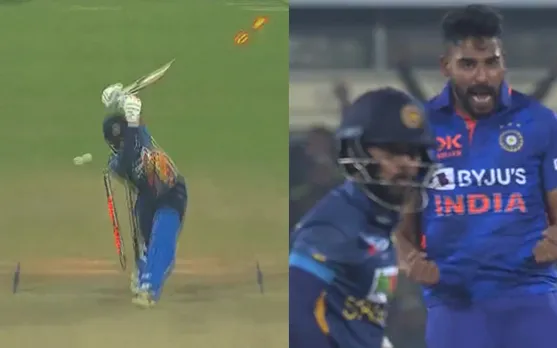 Mohammed Siraj and Kusal Mendis (Source - Twitter)