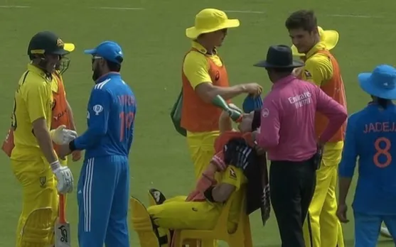 WATCH: Steve Smith sits on chair mid-innngs due to unbearable heat at Rajkot
