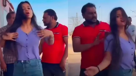 A man pushed a girl