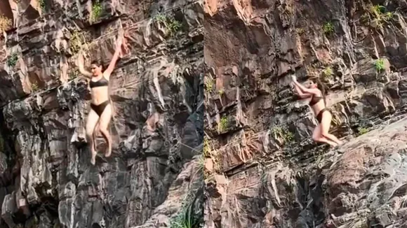 Fatima Sana Shaikh Cliff Jump