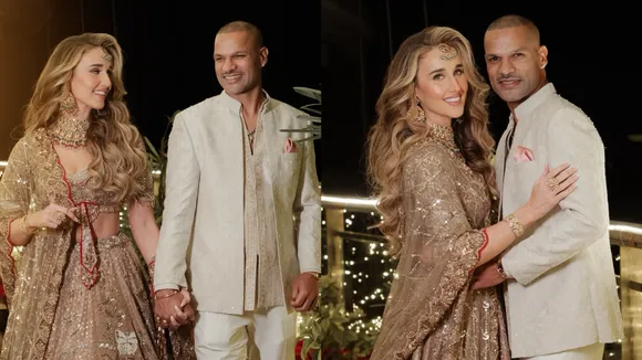 Shikhar Dhawan Sophie Shine Sangeet