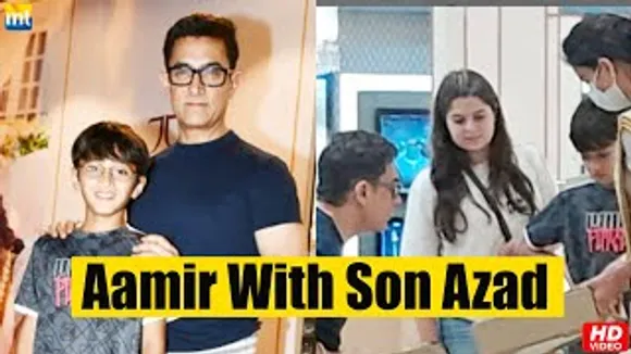 Aamir Khan With His Son Azad Buying Jewellery At Tanishq Showroom In Bandra