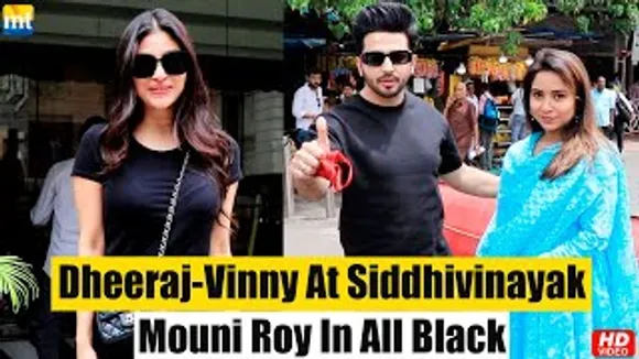 Mouni Roy In All Black Post Lunch; Dheeraj Went To Siddhivinayak With His Pregnant Wife Vinny For Blessings