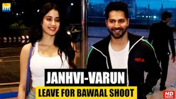 'Bawaal' Pair Janhvi Kapoor And Varun Dhawan Leave For Amsterdam For The Shoot