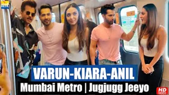 Varun Dhawan, Kiara Advani And Anil Kapoor Commute By Mumbai Metro During 'JugJugg Jeeyo' Promotions