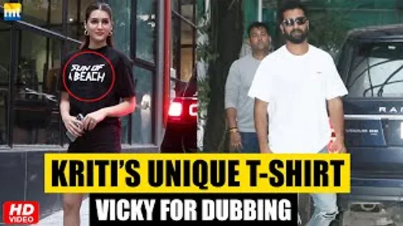 SON OF A B** Kriti Sanon's Unique T-Shirt Grabs Eyeballs; Vicky Kaushal Out For Dubbing