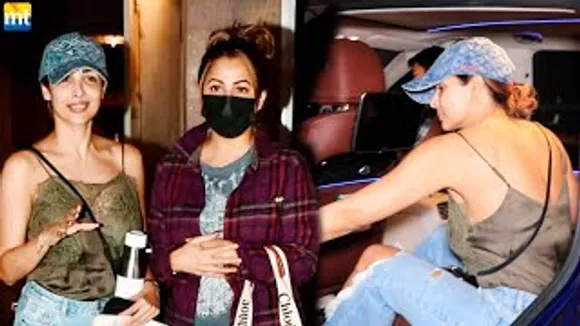 Malaika Arora With Her Sister Amrita Arora In Street Style As They Step Out From Mother's House