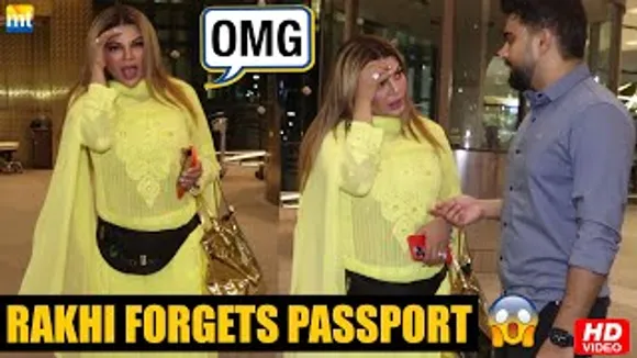 Rakhi Sawant Enters The Airport Without Passport, Watch Her Shocking Reaction