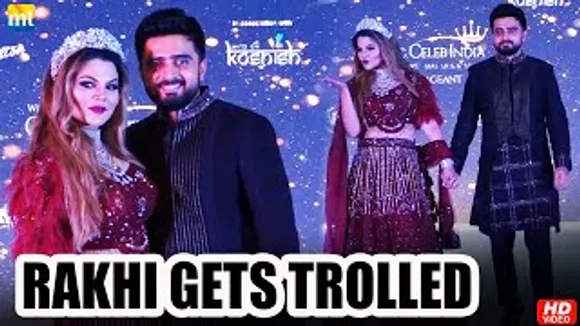 OMG! Rakhi Sawant Gets Trolled As She Arrives With BF Adil Khan In Bride Look At Cancer Event