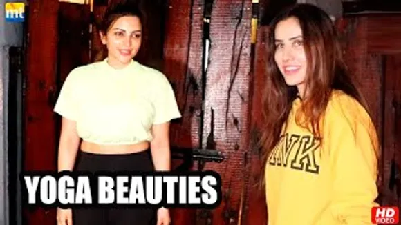 Yoga Freaks: Shama Sikander With Her husband & Sonnalli Seygall Look's Fit And Slim