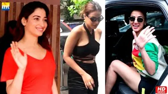 Pink Beauty Tamannaah Bhatia, Sonal Chauhan In Shorts, Nia Sharma In Black Neck Tie Dress