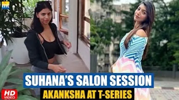 SRK's Daughter Suhana Khan Glamour Outside Salon Session, Akanksha Puri Looks Gorgeous At T-Series Office
