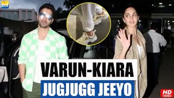 Jugjugg Jeeyo's Kiara Advani’s Golden Shoes Steal The Show, Varun Dhawan Looks Funky In Neon Jacket