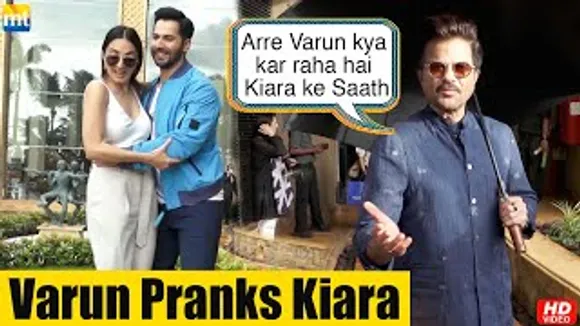 Varun Dhawan Pranks Kiara Advani, Pretends To Push Her In Water While Anil Kapoor Watches