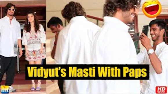 Vidyut Jammwal's Masti With Cameraman As He Arrives With Shivaleeka Oberoi For 'Khuda Haafiz 2' Promotions