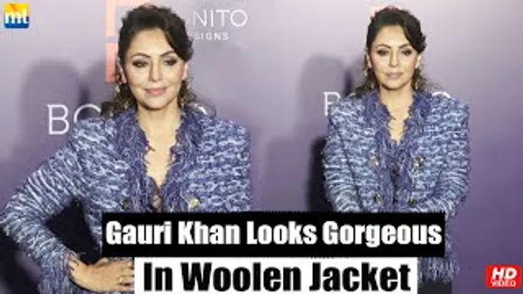 Shah Rukh Khan's Fashionista Wife Gauri Khan Looks Gorgeous In Woolen Jacket At Bonita Designs Event