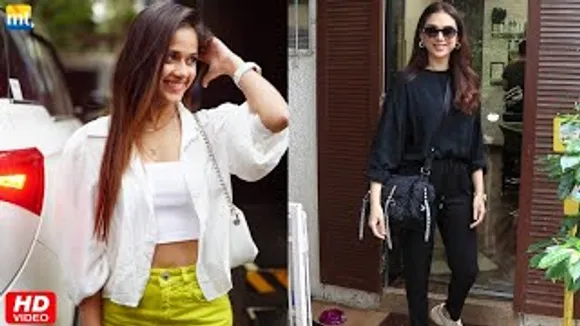 Baby Shark Jannat Zubair post salon session, Aditi Rao Hydari looks stunning in all black