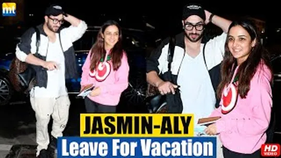 Jasmin Bhasin & Aly Goni Out For Holidays Despite Heavy Rain