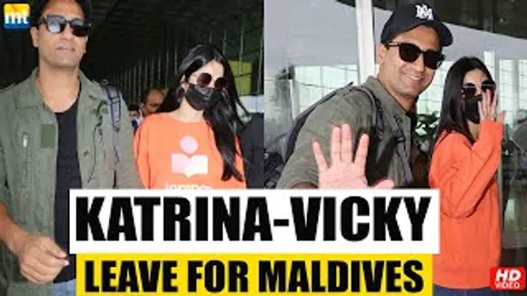 Vicky Kaushal Holds Wife Katrina Kaif Close As They leave For Maldives For Katrina's Birthday Celebration