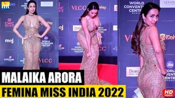 Malaika Arora's Stuns In Gold Kim Kardashian Style Transparent Dress At 'Miss India 2022' Finale
