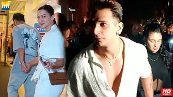 TV Couples Gauahar Khan-Zaid Darbar, Yuvika Chaudhary-Prince Narula Arrive At Munawar Faruqui's Show