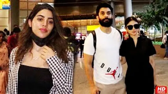 Mouni Roy & Suraj Nambiar Return From Mini Vacation; Nikki Tamboli Grabs Attention In Black Crop Top
