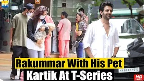 Rajkummar Rao & Patralekhaa Take their Cute Pet to Clinic, Kartik Aaryan visits T-Series office