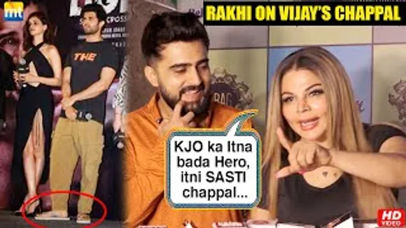 Rakhi Sawant reacts on Vijay Deverakonda's 199 Rs chappals & makes fun of his Liger movie name