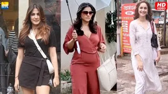 Kajol looks young in jumpsuit, Rhea Chakraborty in all black, Raksha Bandhan actress Sadia Khateeb Spotted In Andheri