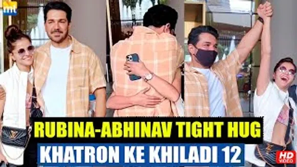 Abhinav Shukla gives a Tight HUG to Wife Rubina Dilaik as she returns from Khatron Ke Khiladi 12