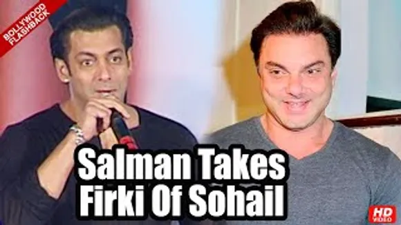 Salman Khan takes FIRKI of bro Sohail Khan & Media at the launch of Main Aurr Mrs Khanna