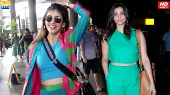 Sanjana Sanghi In Nautanki Multicolored Crepe Pants, Daisy Shah Looked Super Cool In Green Dress