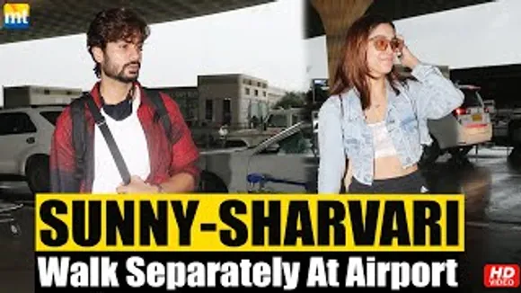 Rumoured Couple Sunny Kaushal & Sharvari Wagh Walk Separately At The Airport To Avoid Paps