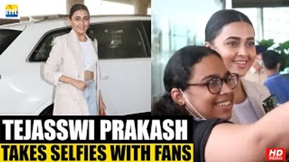 Tejasswi Prakash All Suited And Smiles At Airport As She Heads Out For A Shoot