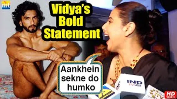 Vidya Balan's Bold statement on Ranveer Singh's Viral Photoshoot