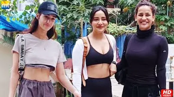Disha Patani flaunts her Abs post Dance Rehearsals, Neha Sharma & Aisha Sharma at gym in shorts