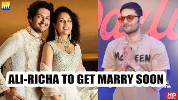 Ali Fazal poses with Joy after the reports of his wedding GF Richa Chadha came out