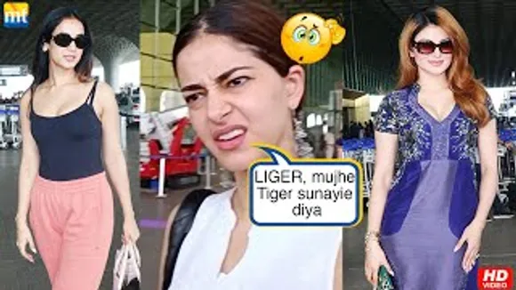Ananya Panday gets CONFUSED between LIGER & TIGER, Urvashi Rautela, Nupur Sanon And Sonal Chauhan At Airport