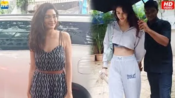 Disha Patani flaunts her abs in crop Hoodie, Karishma Tanna looks beautiful in long dress