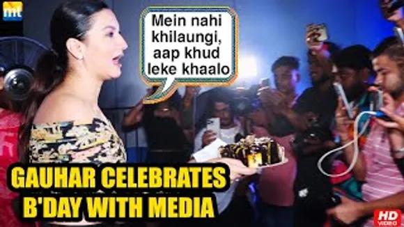 Gauahar Khan celebrates her Bday with Media, cake Cutting Ceremony at Planet Media Red Carpet