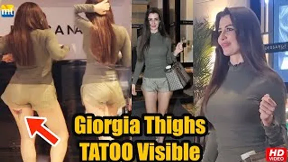 Arbaaz Khan's GF Giorgia Andriani's TATOO on Back Thigh is Visible in Night as she visits Salon