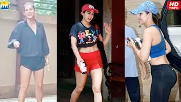 Breathtaking Malaika Arora at her house, Sara Ali Khan in red shorts at gym, Aisha Sharma Outside Gym